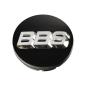 Preview: 4 x BBS 3D Nabendeckel Ø56mm schwarz, Logo silber/chrome - 58071023.4